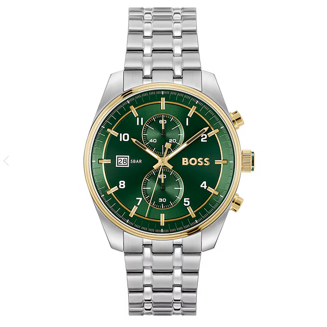 Boss Skytraveller 44mm Mens Watch - Green