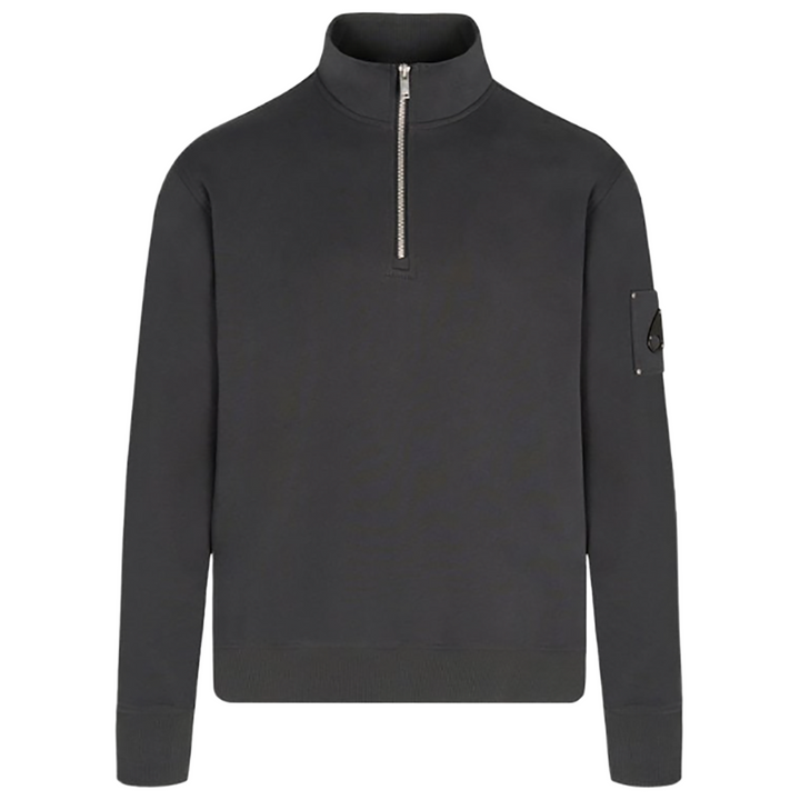 Moose Knuckles Hartsfield 1/4 Zip Sweatshirt - CEMENT