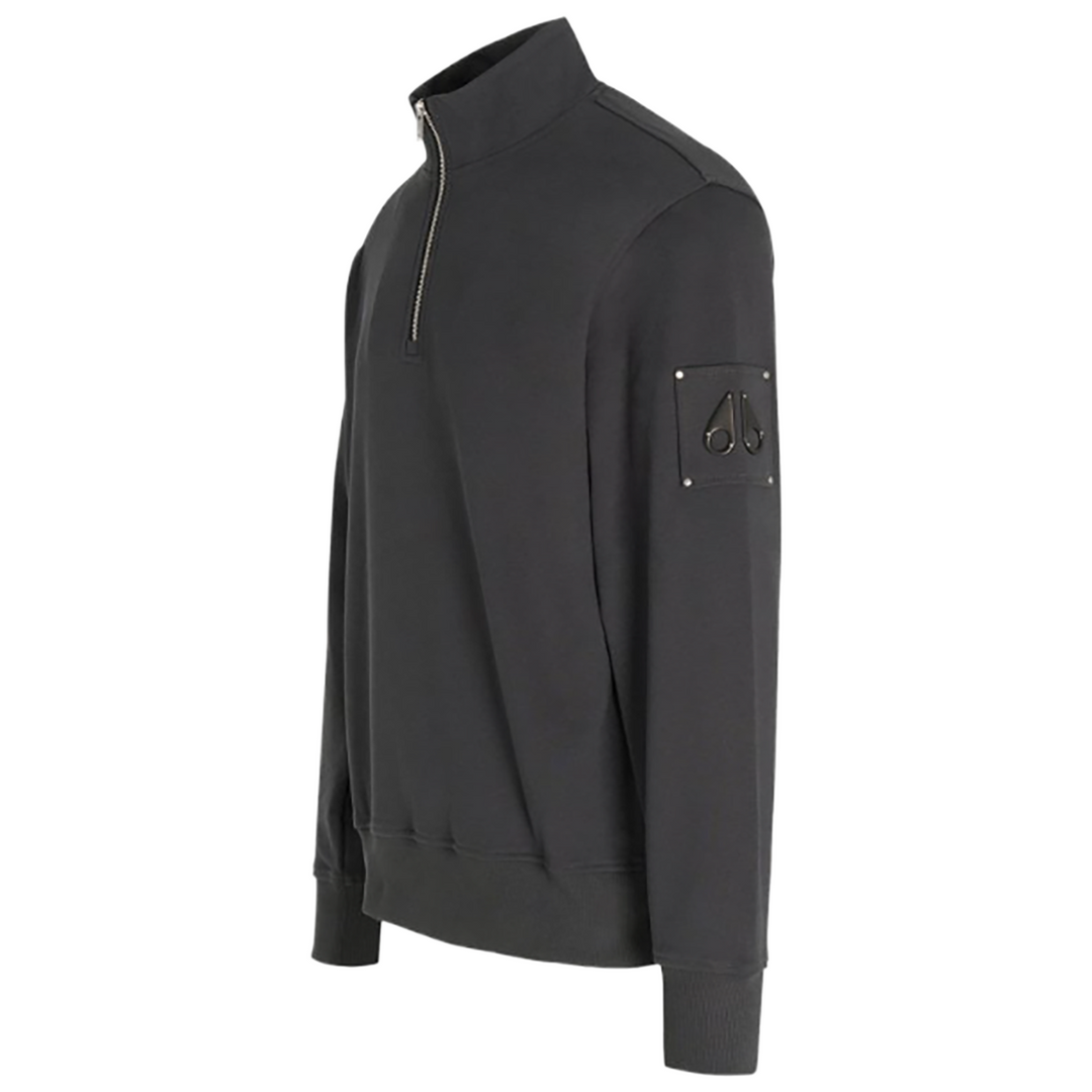 Moose Knuckles Hartsfield 1/4 Zip Sweatshirt - CEMENT