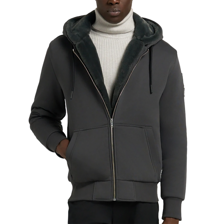 Moose Knuckles CLASSIC BUNNY Zip Hoodie - CEMENT