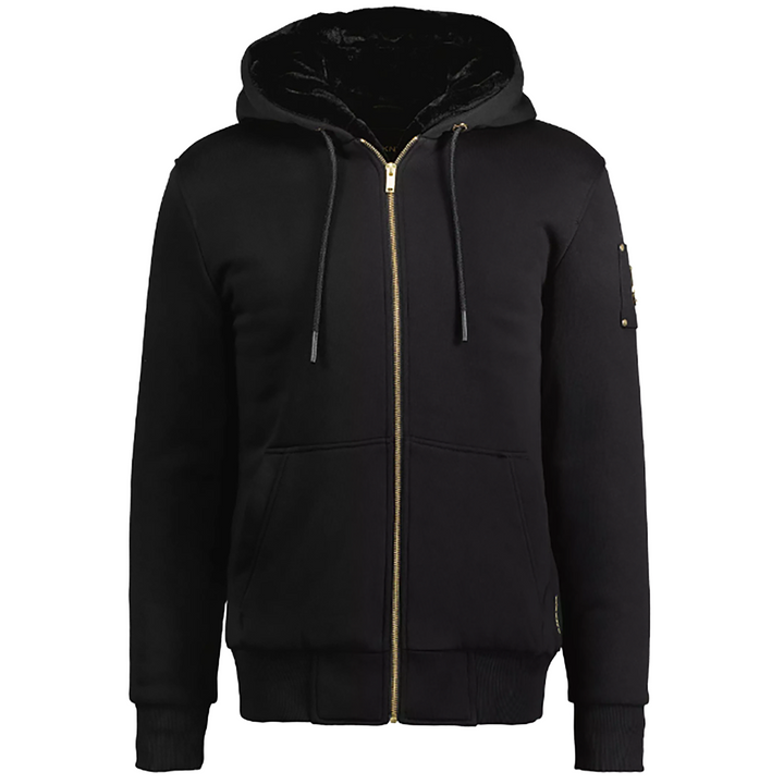 Moose Knuckles Linden bunny Zip Hoodie - BLACK