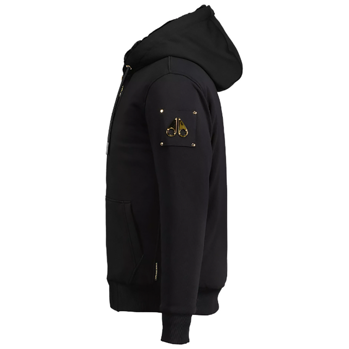 Moose Knuckles Linden bunny Zip Hoodie - BLACK
