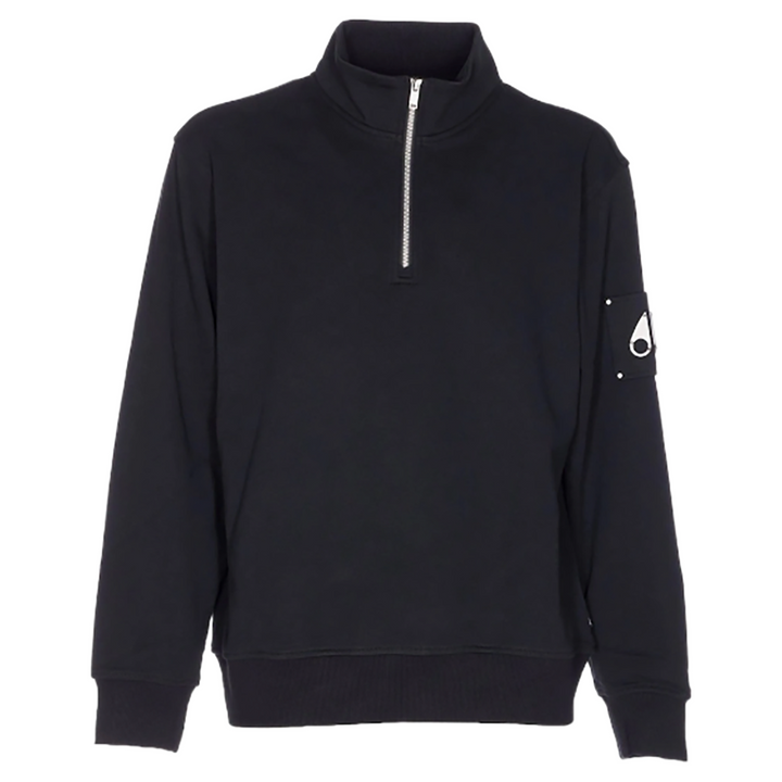 Moose Knuckles Hartsfield 1/4 zip sweatshirt black - BLACK
