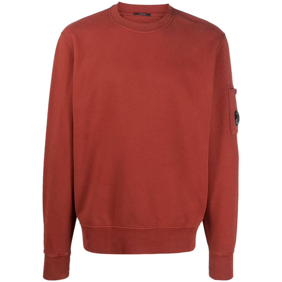 C.P.Company Crew-Neck Sweatshirt In Fleece-Back Cotton Red