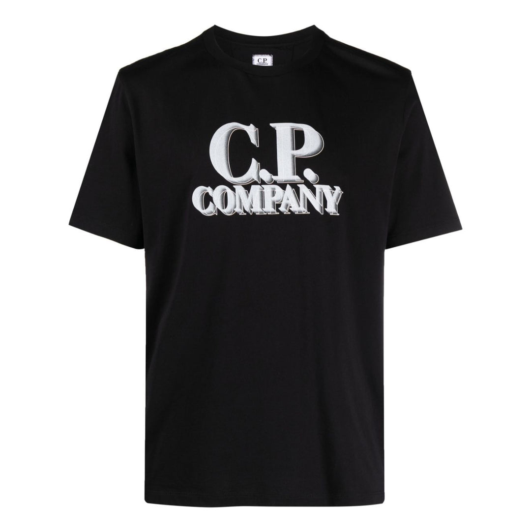 C.P.Company logo-print t-shirt black
