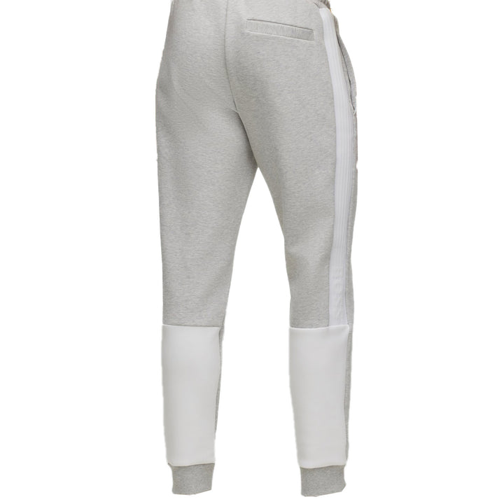 BOSS Cotton-Blend Tracksuit Bottoms With Side-Stripe Tape Light Grey