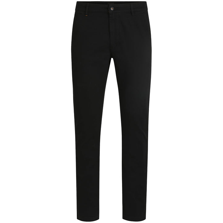 Boss Slim-Fit Trousers In Stretch-Cotton - Black