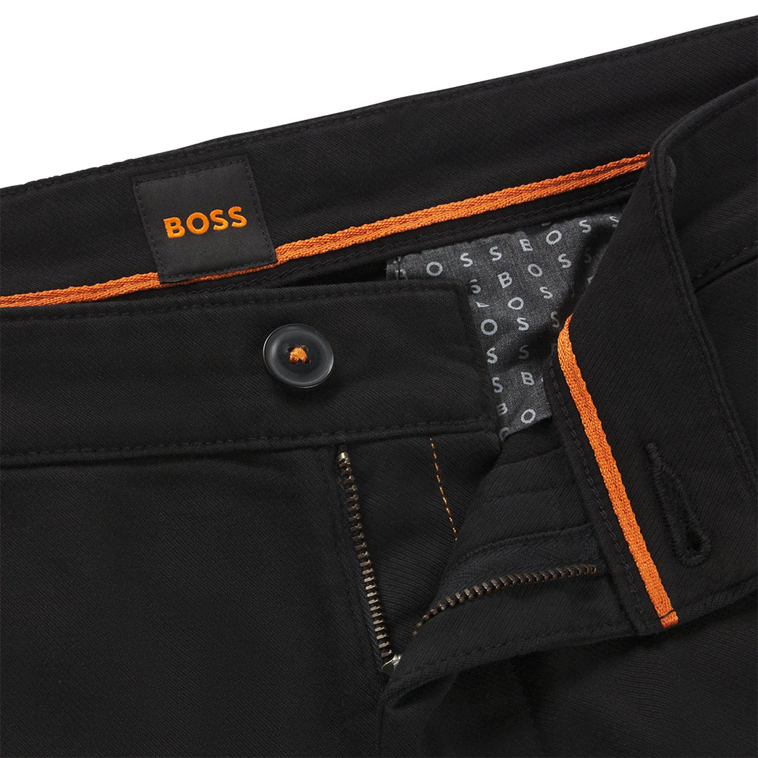 Boss Slim-Fit Trousers In Stretch-Cotton - Black