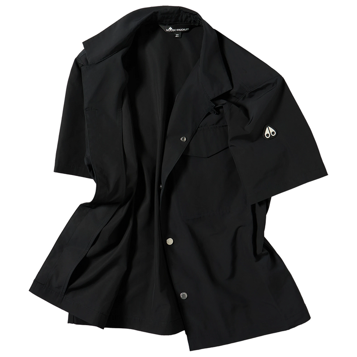 Moose Knuckles CHARLESBOURG BOWLING SHIRT - BLACK