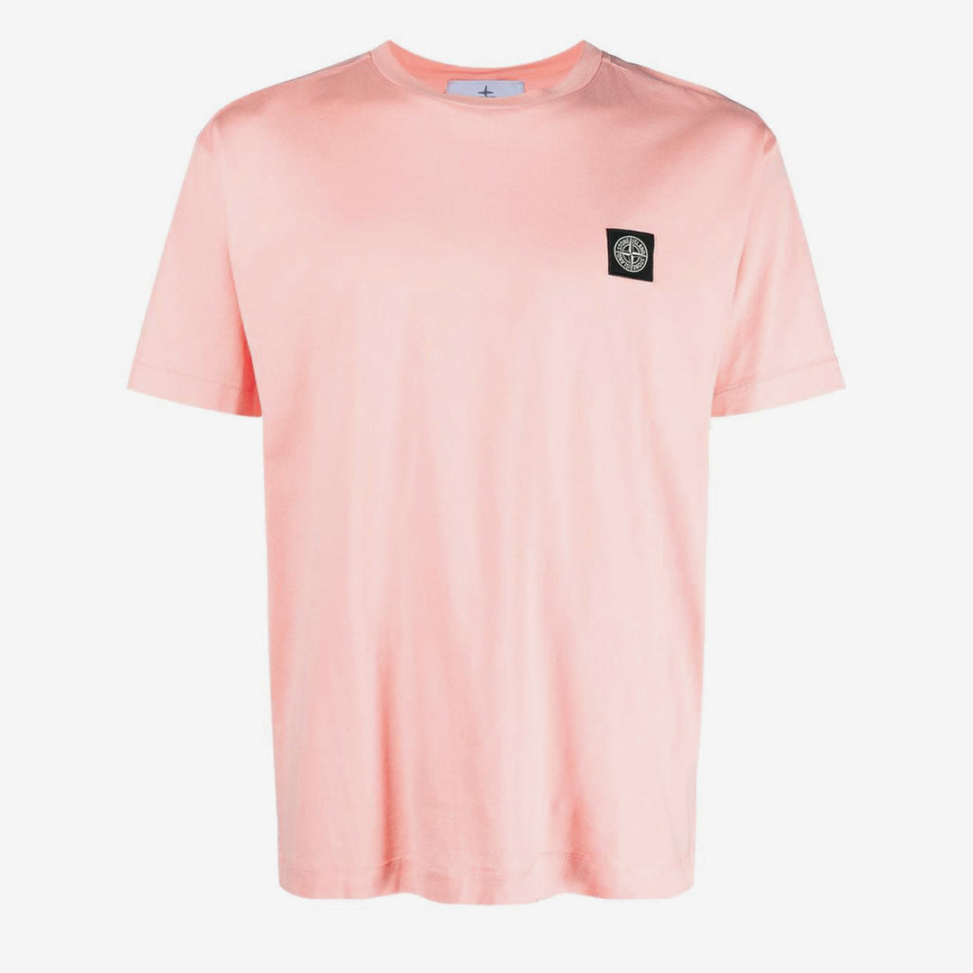 Stone Island Logo-Patch T-Shirt pink