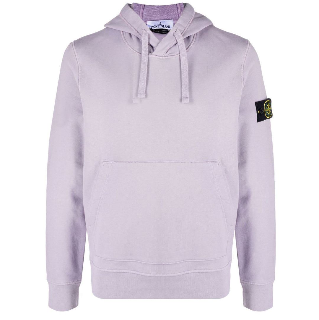 Stone Island compass-patch pullover hood lilac