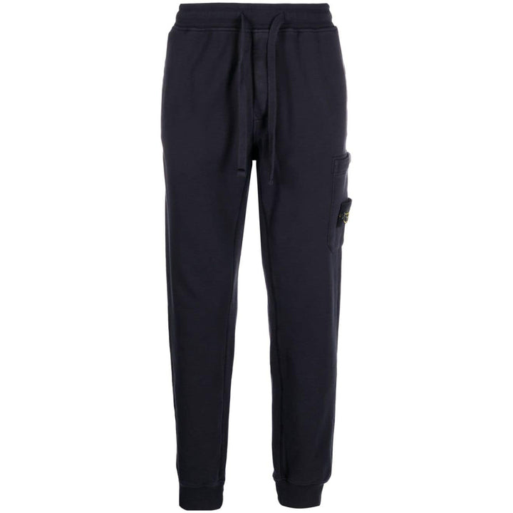 Stone Island Compass-patch cotton track pants navy