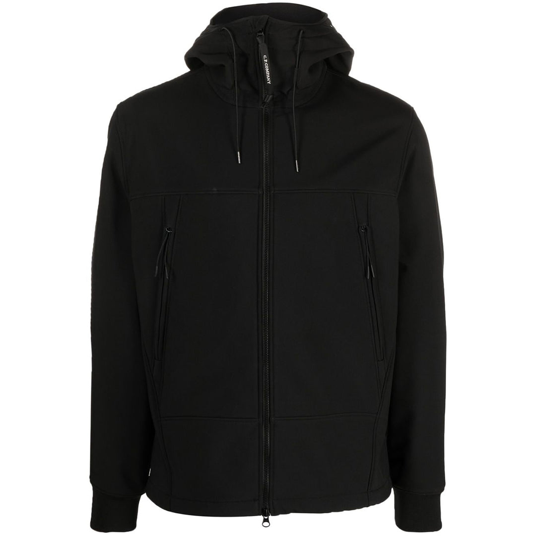 C.P.Company soft shell goggle hood jacket black