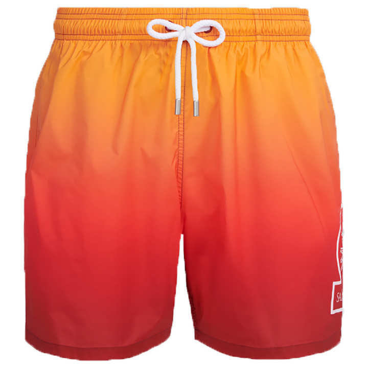 Sandbanks Sunset Gradient Swim Shorts - Red