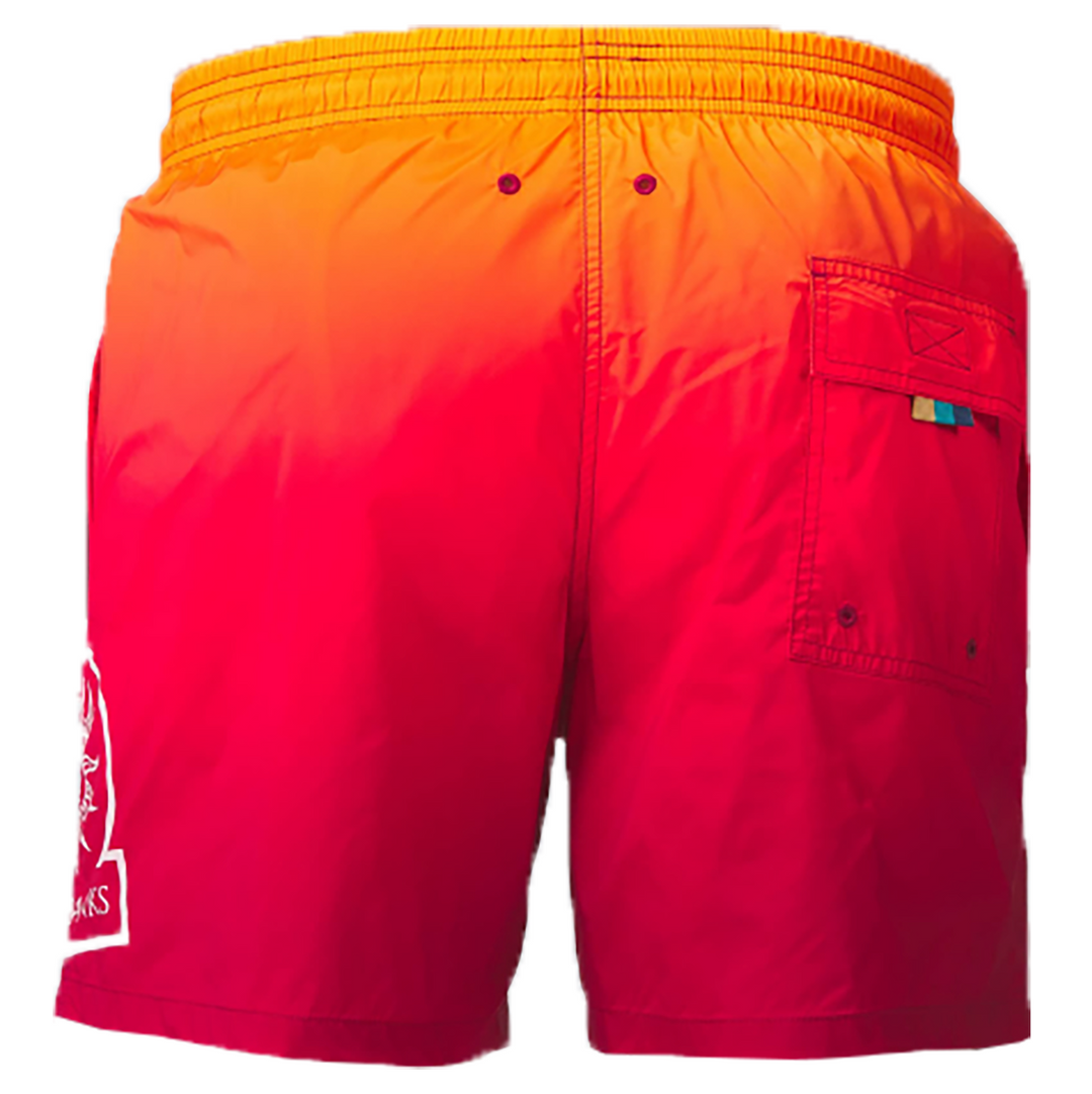 Sandbanks Sunset Gradient Swim Shorts - Red