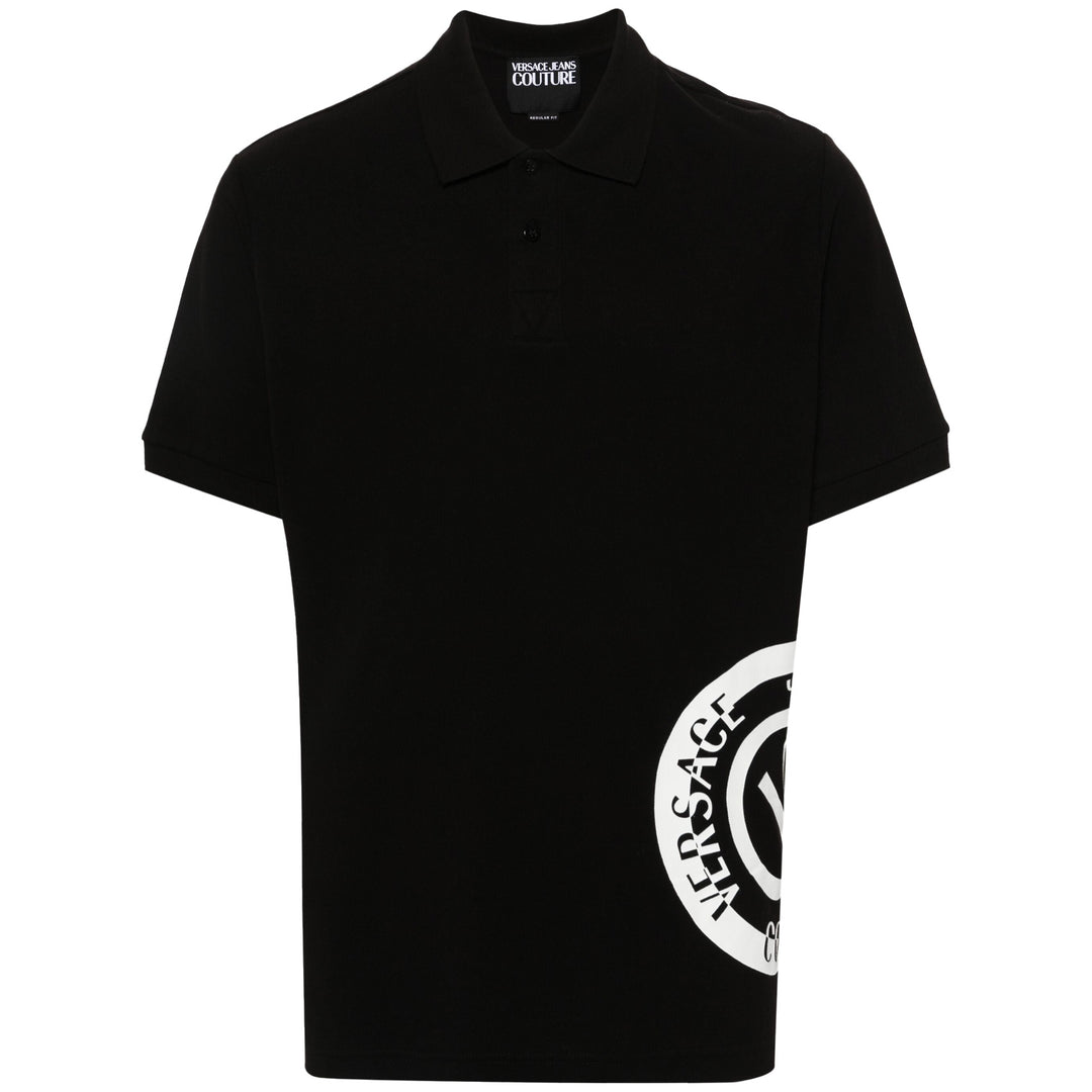 Versace Jeans Couture Emblem Logo Polo - Black