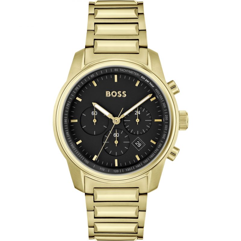 Boss Trace Chronograph Quartz Watch Gold