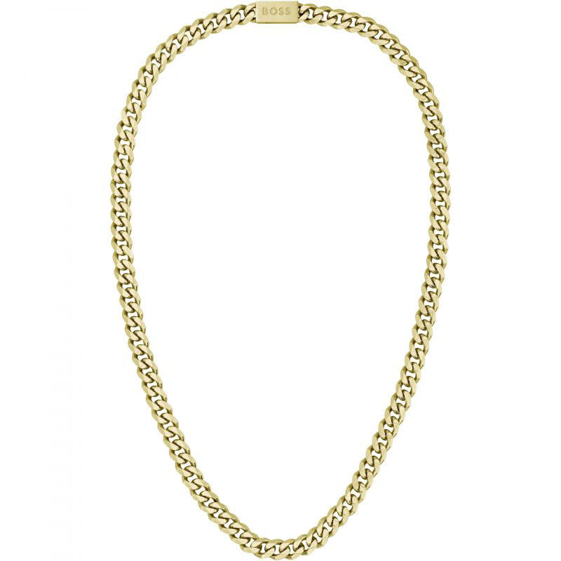 BOSS Chain for Him Light Yellow Gold IP Necklace