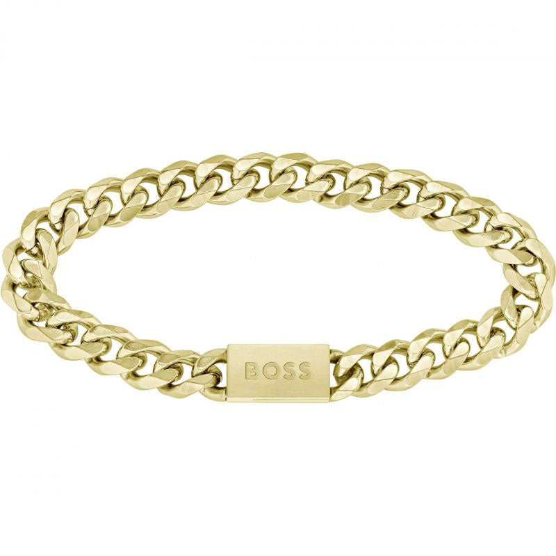 BOSS Chain for Him Light Yellow Gold IP Bracelet