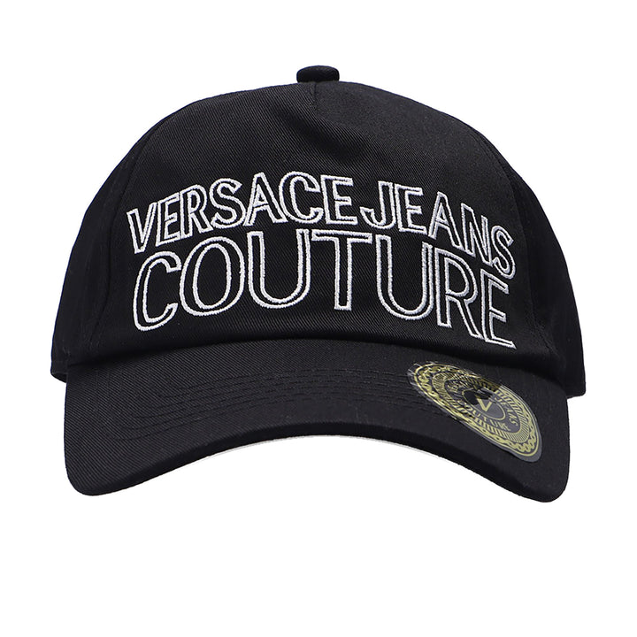 Versace Jeans Couture Logo Print Cap Black