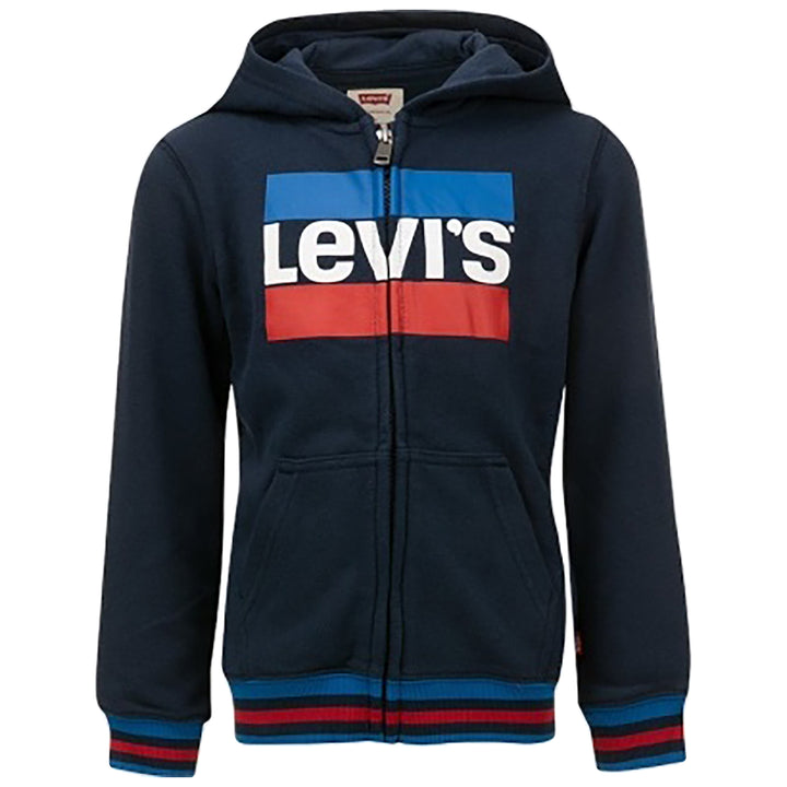 LEVI'S KIDS-BOYS FLEECE LIGHTWEIGHT HOODIE NAVY