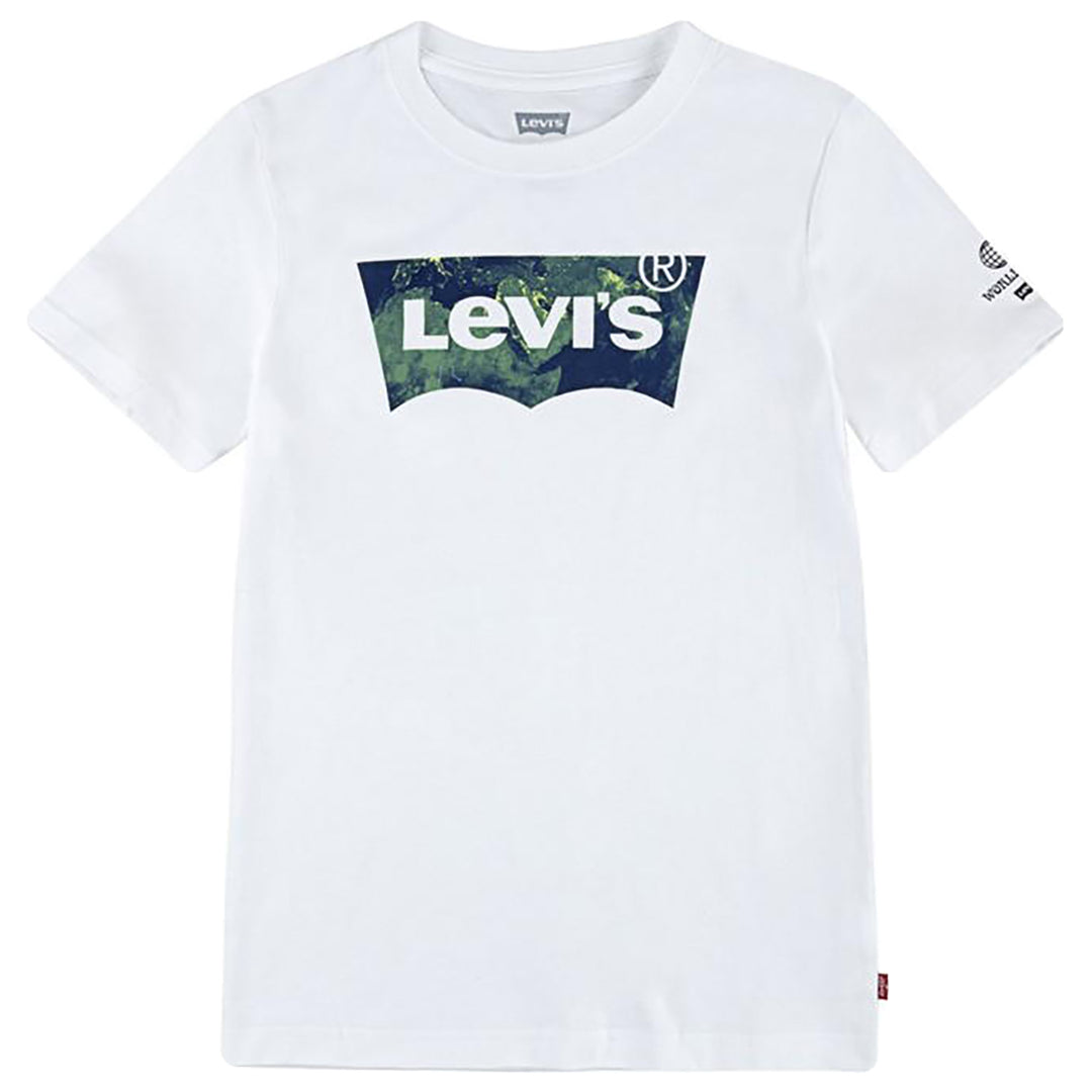 LEVI'S KIDS-BOYS GRAPHIC BATWING LOGO T-SHIRT WHITE
