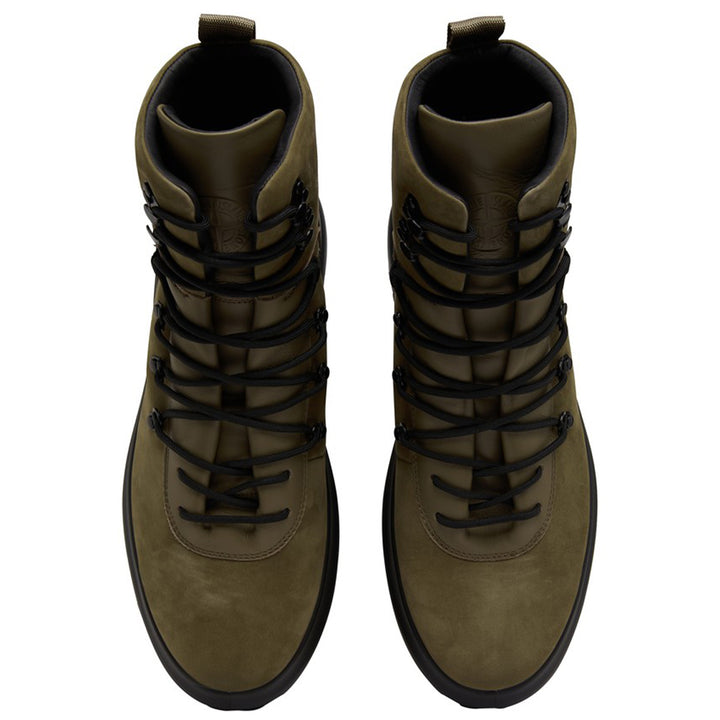 Stone Island lace-up suede boots Khaki