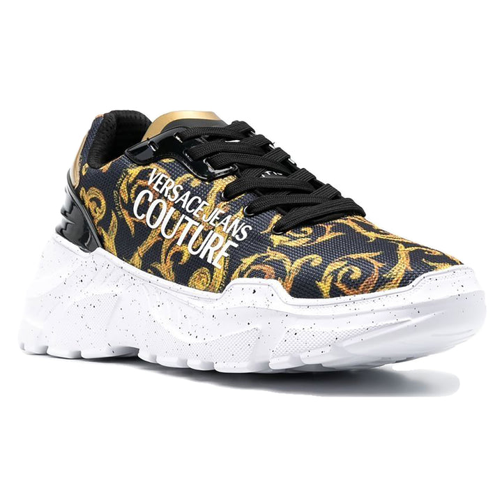 Versace Jeans Couture Regalia Baroque Trainers Navy and Gold