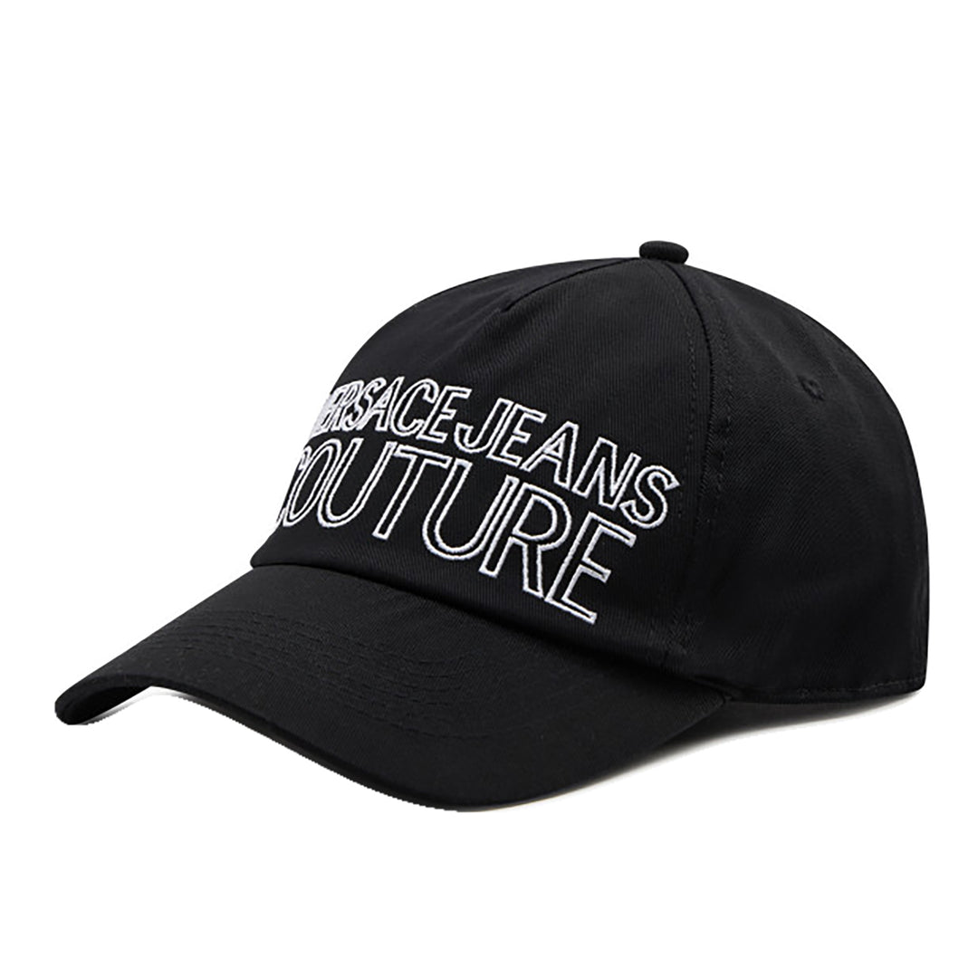 Versace Jeans Couture Logo Print Cap Black