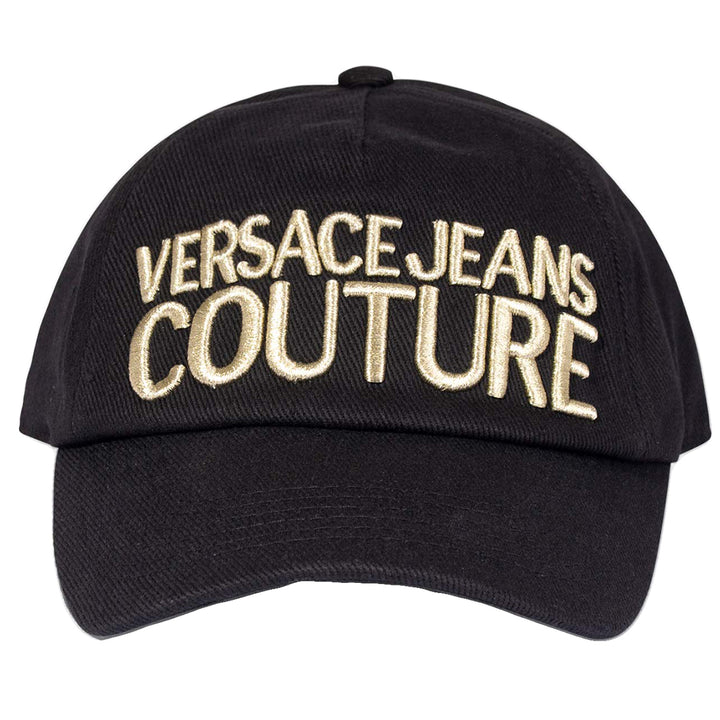 Versace Jeans Couture Logo Print Cap Black & Gold