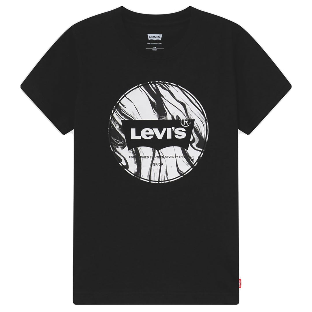 LEVI'S KIDS-BOYS GRAPHIC PRINT T-SHIRT BLACK