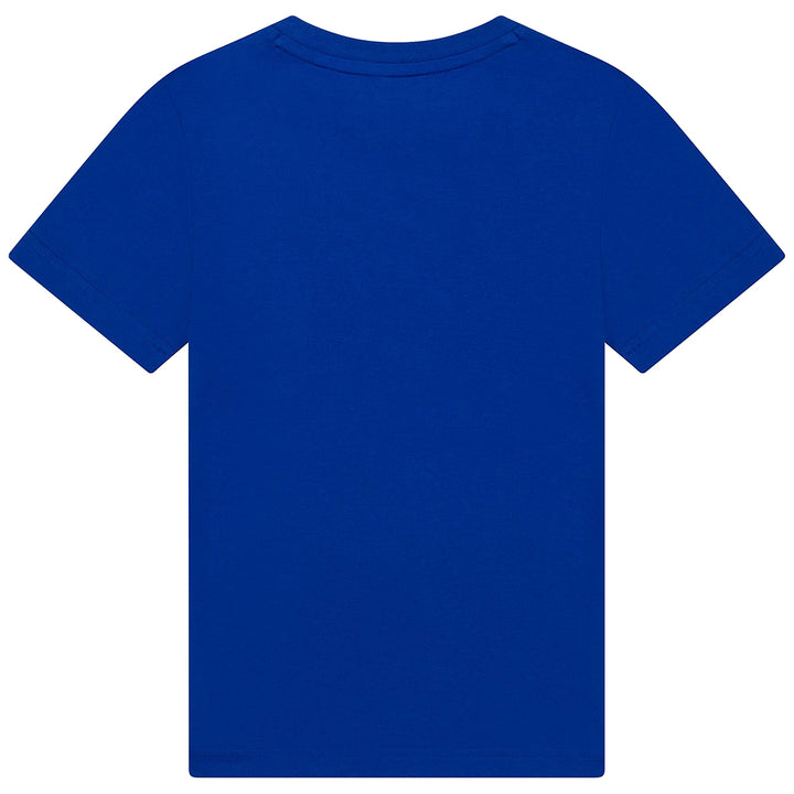 DKNY Kids Paint design Logo T-Shirt Blue