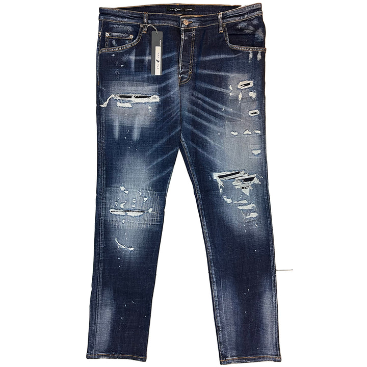 7THHVN Ripped Detailing Jeans Dark Wash