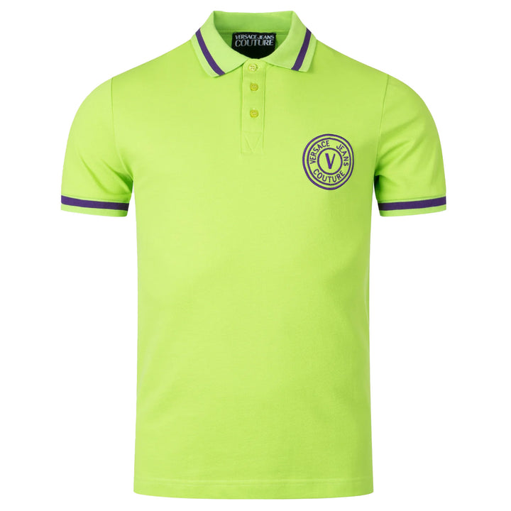 Versace Jeans Couture V Emblem Polo T-Shirt Green