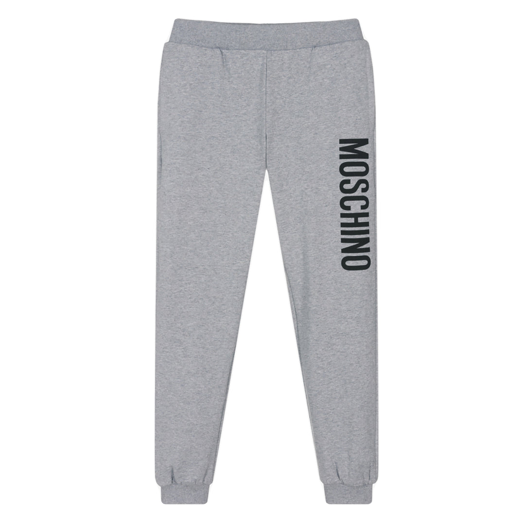 Moschino Kid-Teen Logo Print Fleece Sweatpants Grey