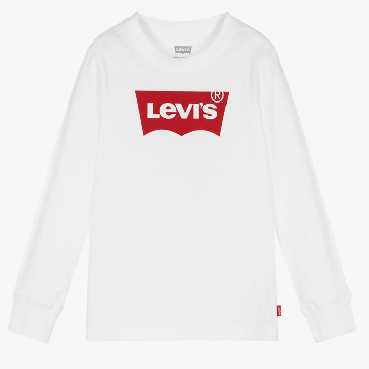 Levi's Kids-Boys Batwing Long Sleeve T-shirt White