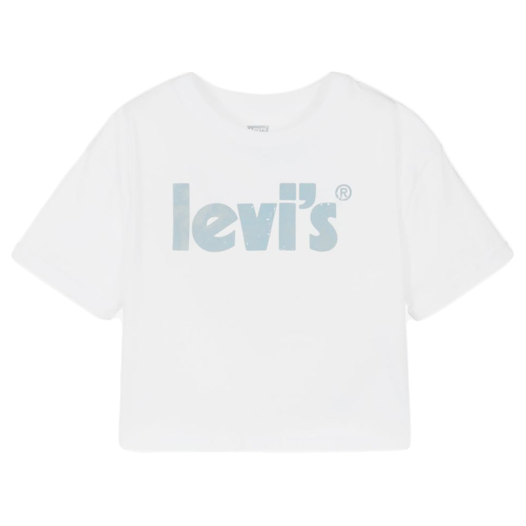 LEVI'S KIDS-GIRLS CROPPED T-SHIRT WHITE