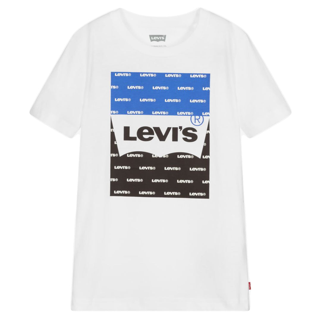 LEVI'S KIDS-BOYS LOGO PRINT T-SHIRT WHITE