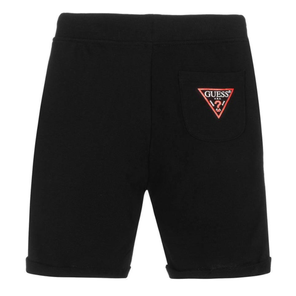 GUESS KIDS-BOYS FLEECE SHORTS BLACK