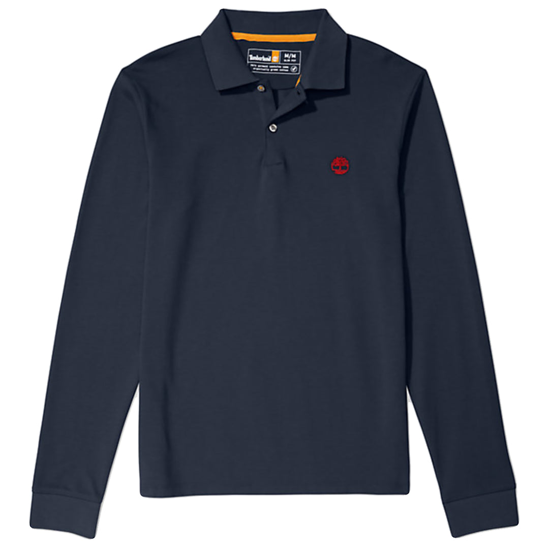 TIMBERLAND MILLERS RIVER PIQUE LONG SLEEVE POLO NAVY
