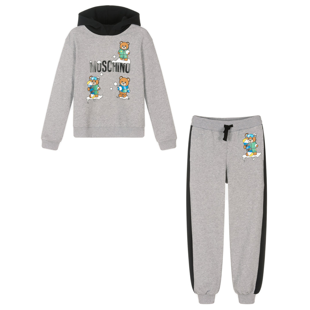 MOSCHINO KID-TEEN TRACKSUIT GREY