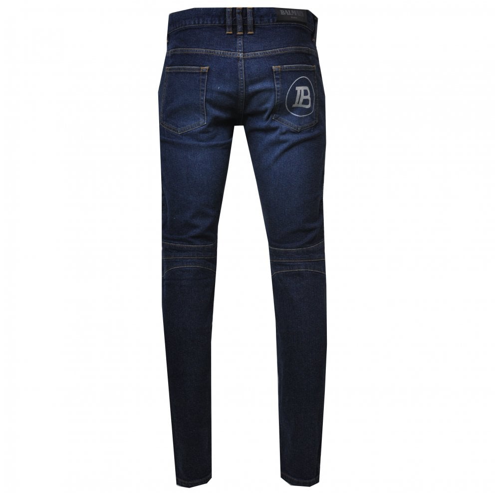 Blue Jeans Balmain Ripped Jeans For Men Balmain Slim-fit Ripped