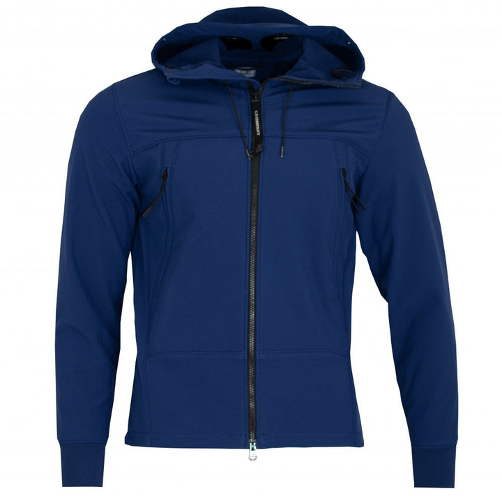 CP Company Goggle Hood Soft Shell Jacket Blue