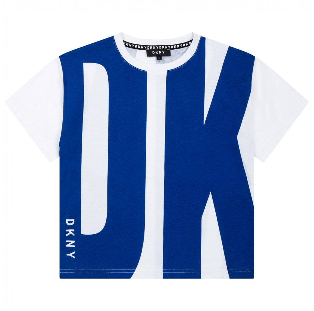 DKNY boys Letter Logo T-shirt