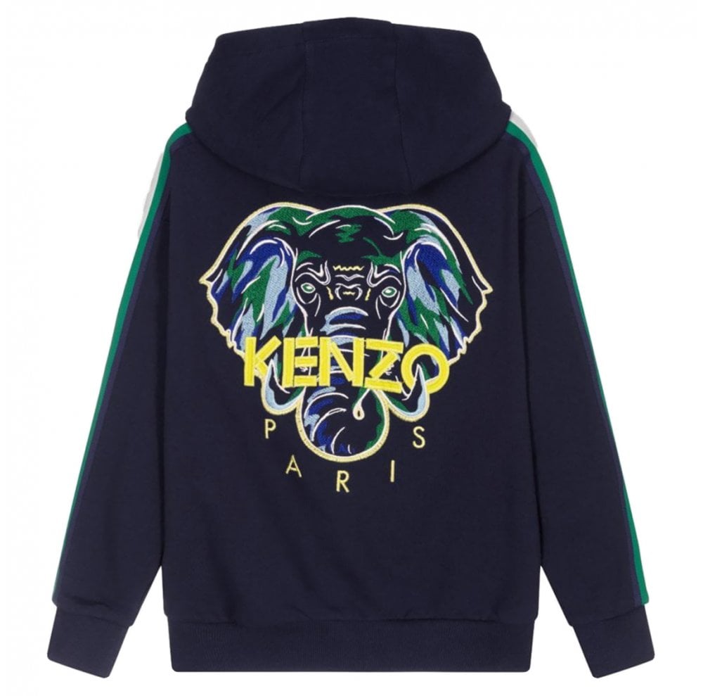 Kenzo boys Elephant Embroidered Hoodie