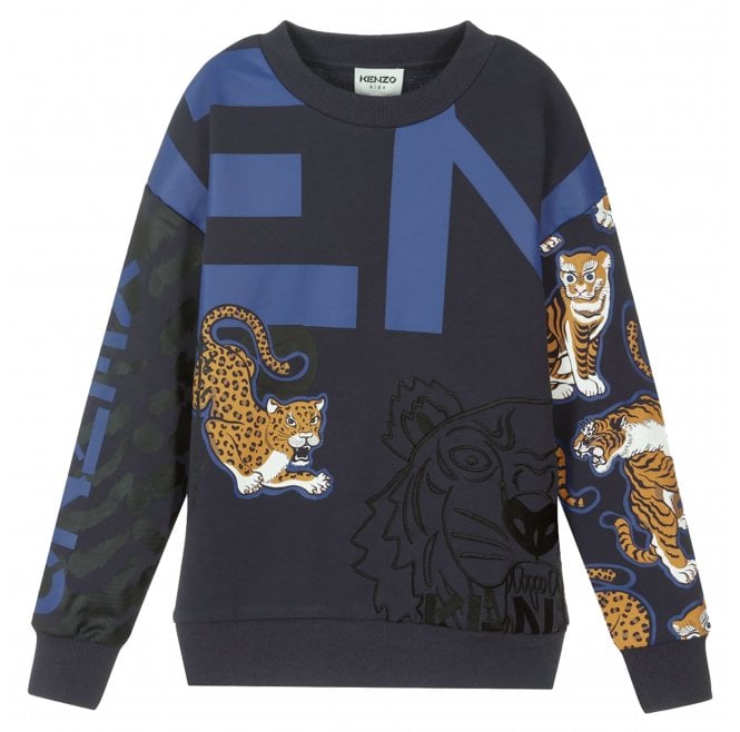 Kenzo boys Tiger Embroidered Sweatshirt