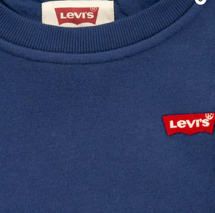 Levis kids logo crewneck sweatshirt blue