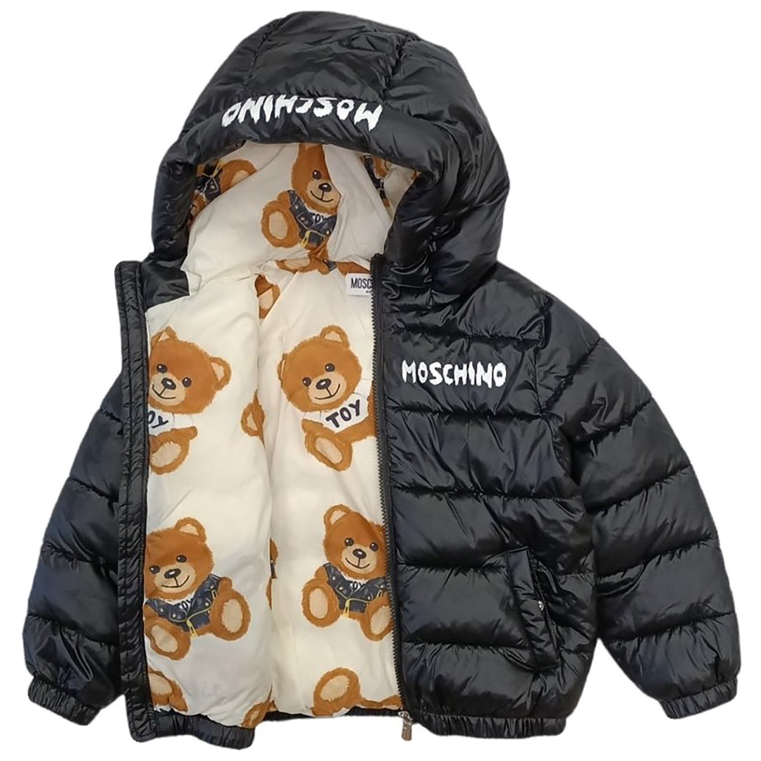 MOSCHINO KID-TEEN DOWN JACKET BLACK