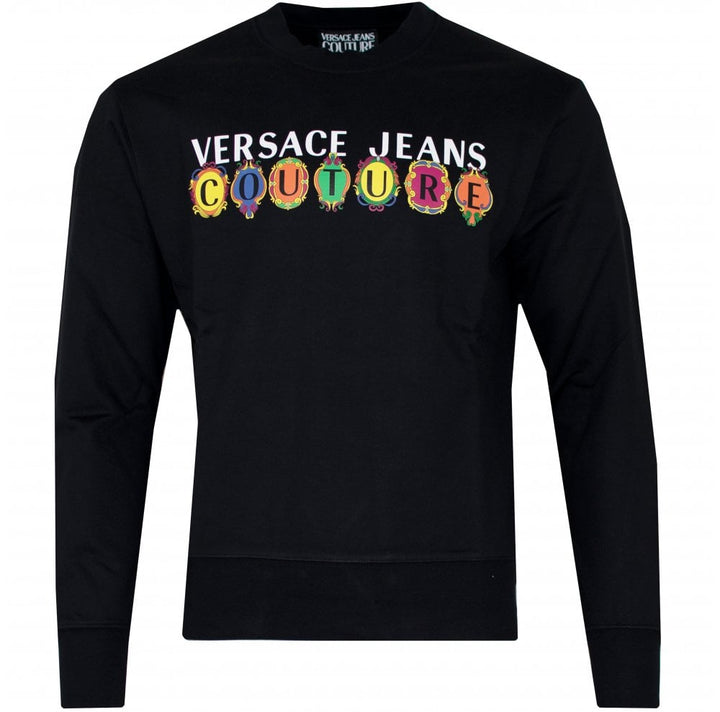 Versace Jeans Couture Logo Crew-neck Sweatshirt Black